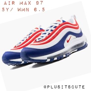 Nike Red and Blue Air Max 97 Sneakers